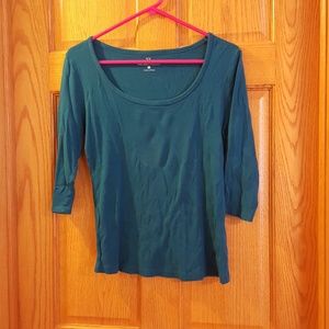 Teal 3/4 sleeve tee