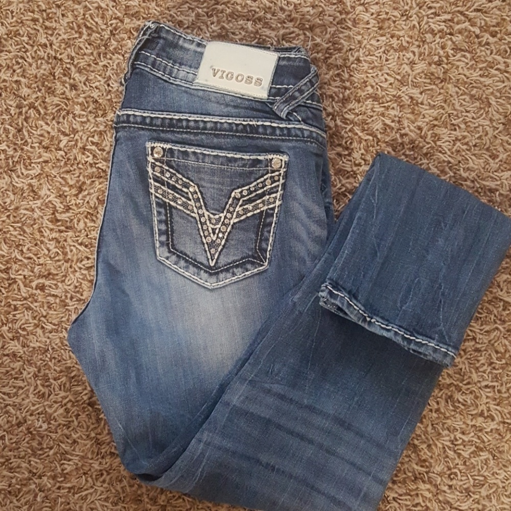 Vigoss straight blue jeans sz 9/10 Length 31