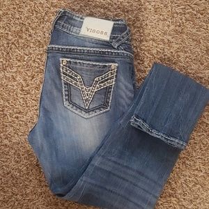 Vigoss straight blue jeans sz 9/10 Length 31