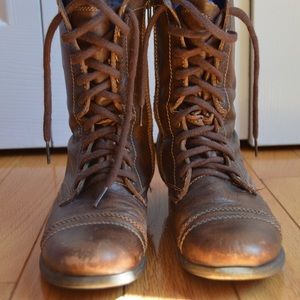 Leather Steve Madden Combat Boots