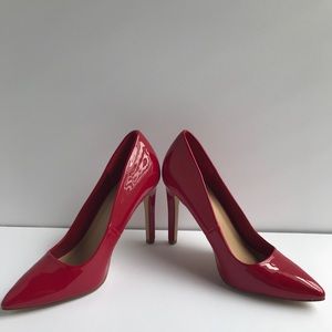 Patent Red Pumps