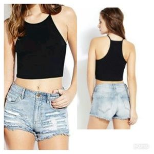 Forever 21 Black Cami Crop Top