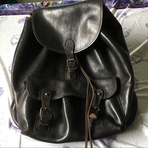 Vintage Banana Republic rugged leather backpack