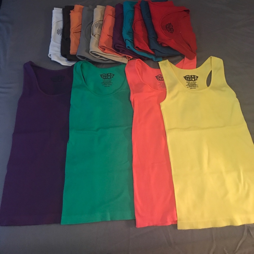 15 multiple colors slimming tanks