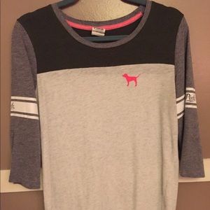 PINK Baseball T Shirt