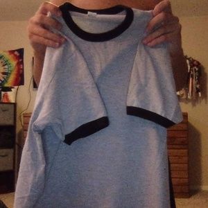 AA grey ringer tee