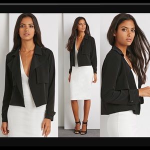 FOREVER 21 OPEN-FRONT TRENCH JACKET