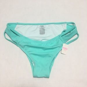 NWT Victoria's Secret Strappy bikini bottoms aqua