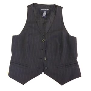 Black pinstripe vest
