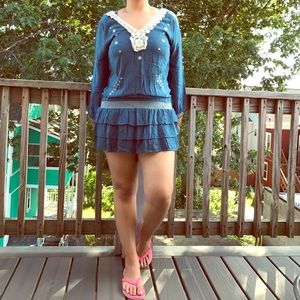 Blue Frill Dress