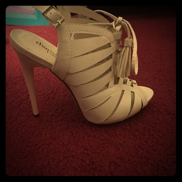 Nude Slingback Heels - Picture 1 of 5
