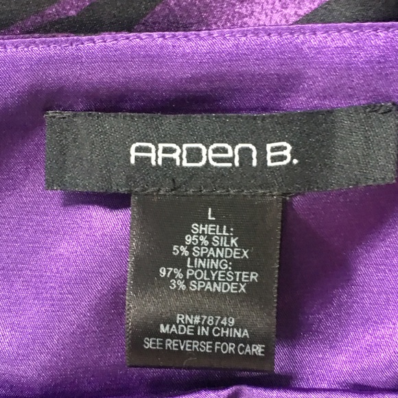 Arden B Tank Top Animal Print Purple Large Dressy - Picture 7 of 8