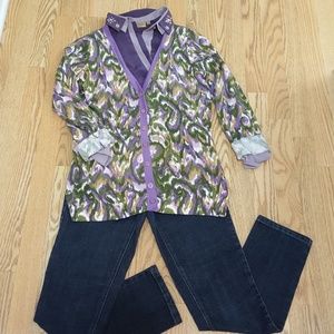 Unique, beautiful Isaac Mizrahi cardigan