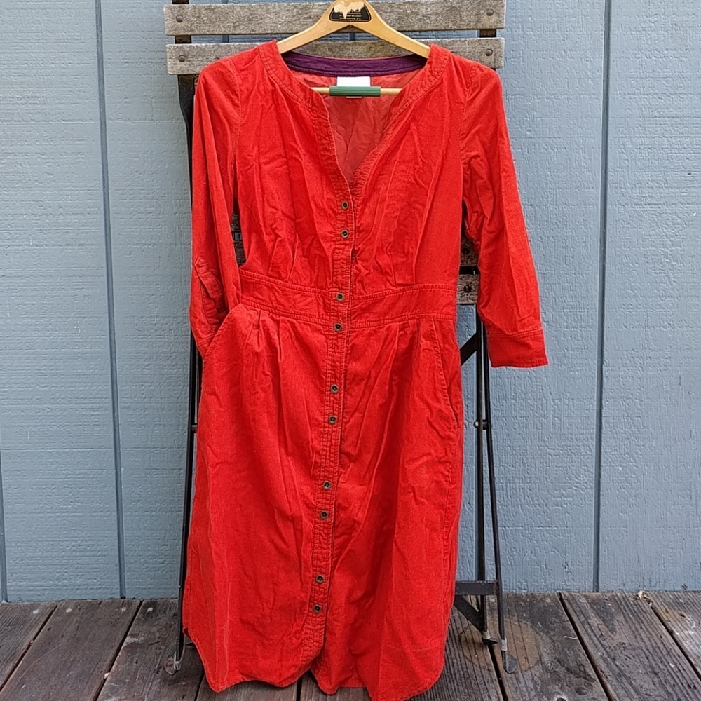 Maeve Anthropologie corduroy shirt dress