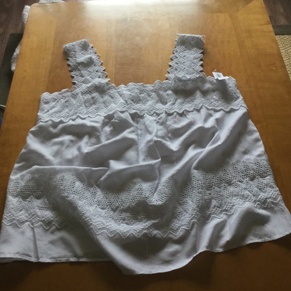 Old Navy white eyelet top
