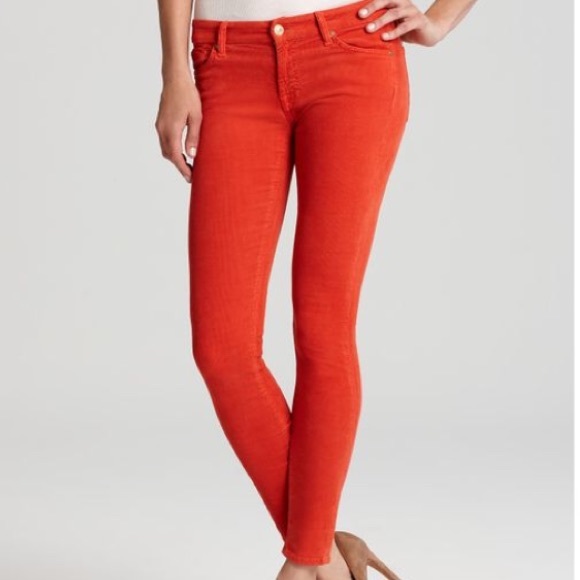 orange skinny pants