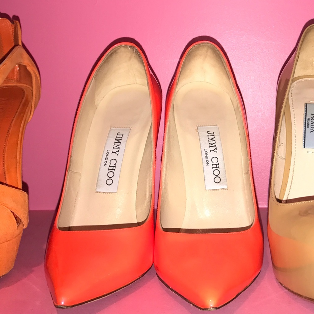 Jimmy choo neon pink orange