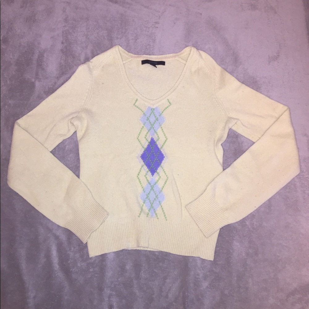 Express argyle sweater, size M