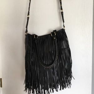 Black Fringe Bag