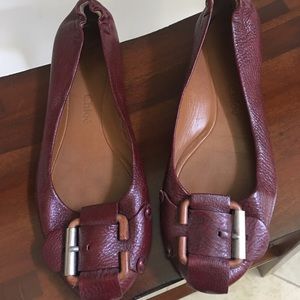 Chloe size 39 1/2 burgundy ballet flats