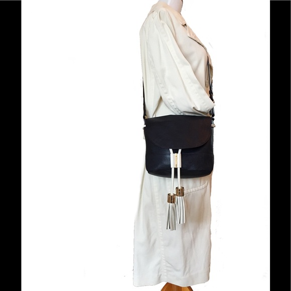 See By Chloe Handbags - "See by Chloe" navy w/cream tassels, crossbody bag