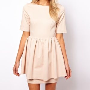 Asos skater dress with peplum skirt