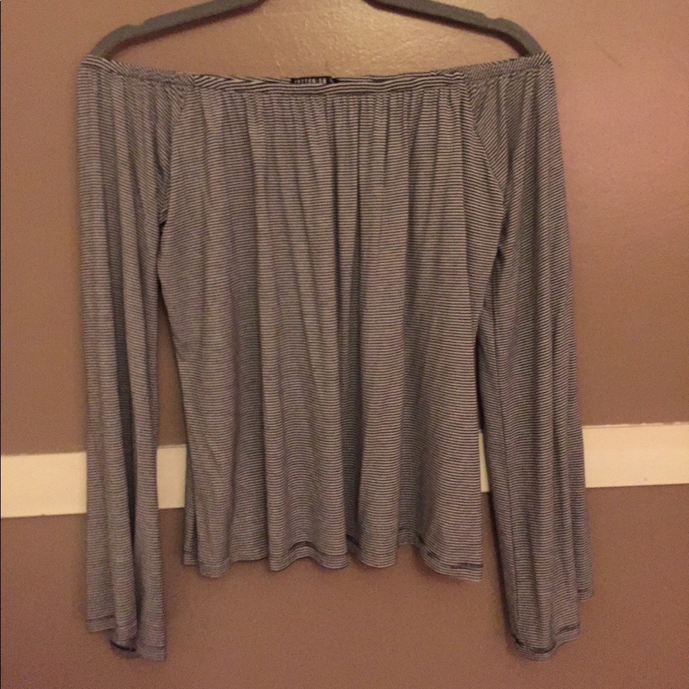 Off the Shoulder Long Sleeve Top