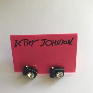 Betsey Johnson camera earrings, never worn