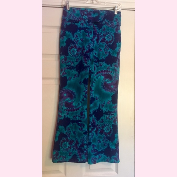 💪SOLD💪 90's Vintage Tie Dye Flare Pants - Picture 3 of 4