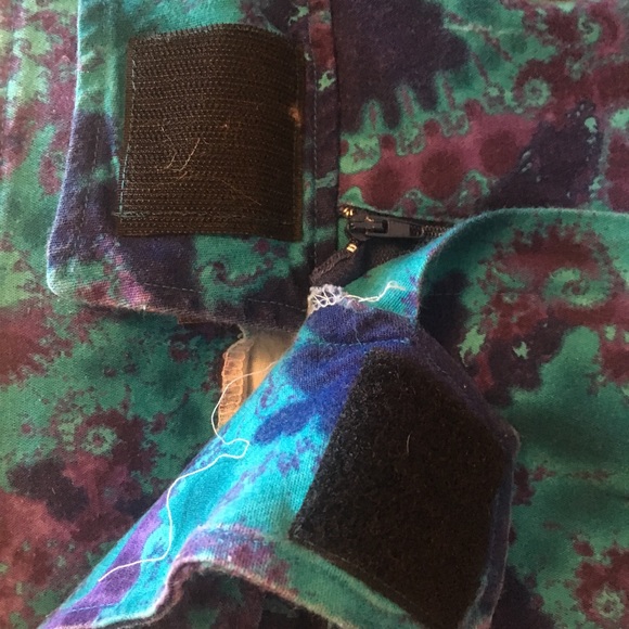 💪SOLD💪 90's Vintage Tie Dye Flare Pants - Picture 4 of 4