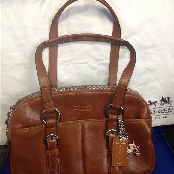 Dark tan/brown Coach bag - Picture 2 of 8