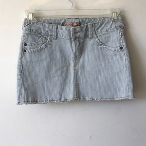 Express Jeans Striped Mini Skirt