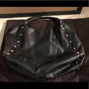 Black Purse with purple velour interior