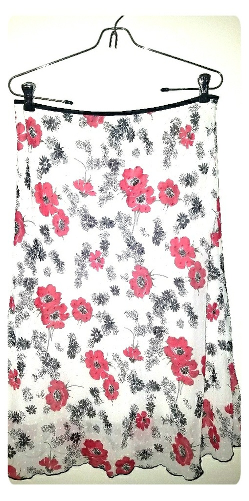 Wrapper Juniors Skirt Poppy Print