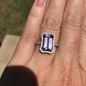 ALEXANDRITE RING 4ct emerald cut