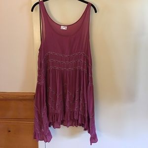 Red lace dress, need a slip!