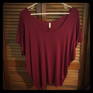 Burgundy top