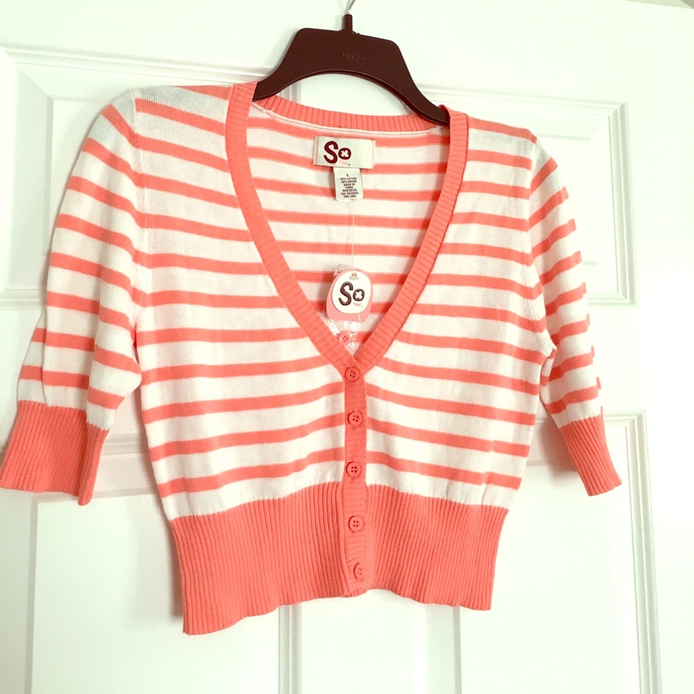 Cropped striped sweater