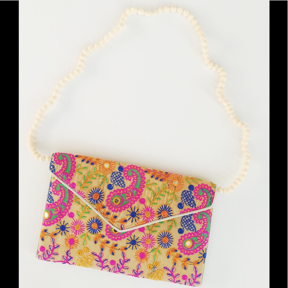 Mangosteen - colorful handcrafted clutch/crossbody