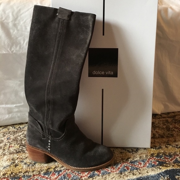 Dolce Vita GARNETT grey suede boots - Picture 1 of 4