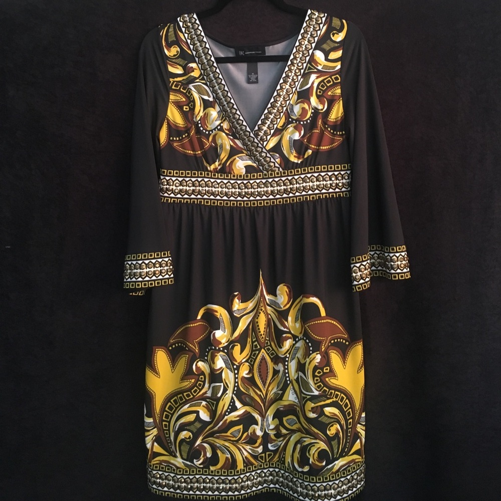 INC Black/ Yellow Dress