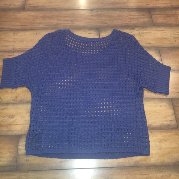 Forever 21 Dark Blue Half Sleeve Sweater - Picture 3 of 3