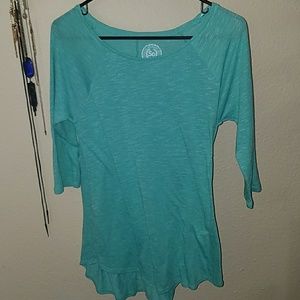 Teal 3/4 sleeve top