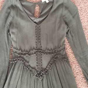 dark green dress