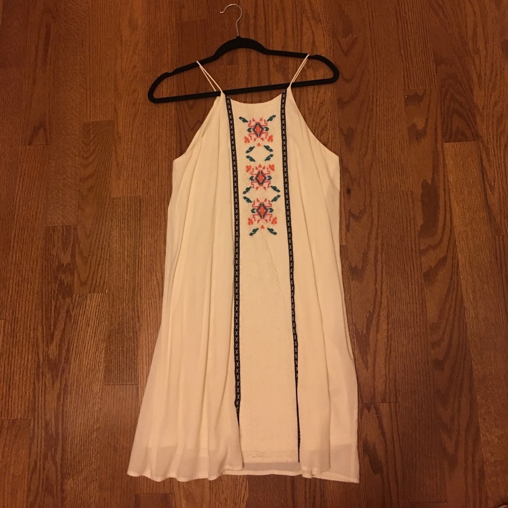Ya  Los Angeles thin strap cream dress