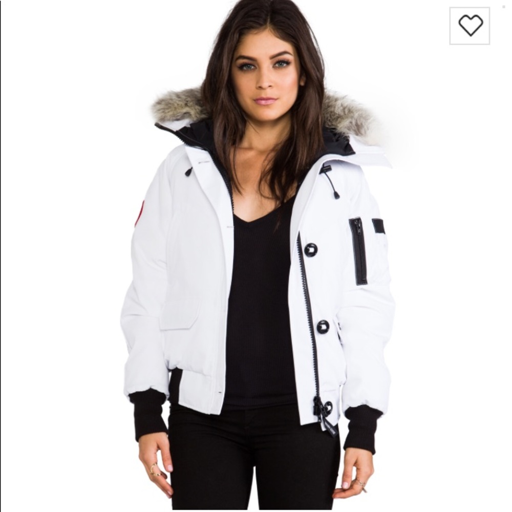 Canada Goose bomber in white