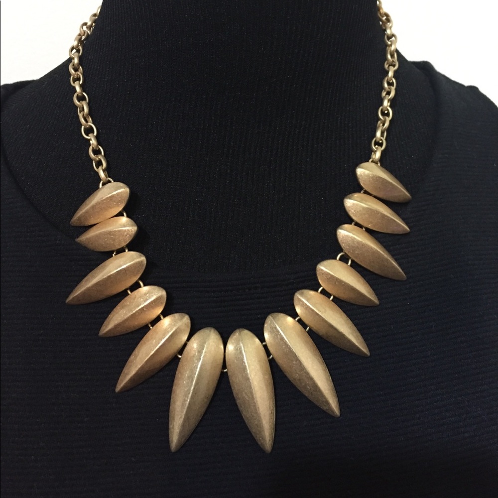 Gold colored statement necklace from LOFT