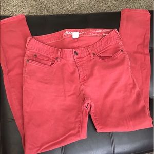 Eddie Bauer Slightly Curvy Red Skinny Jeans