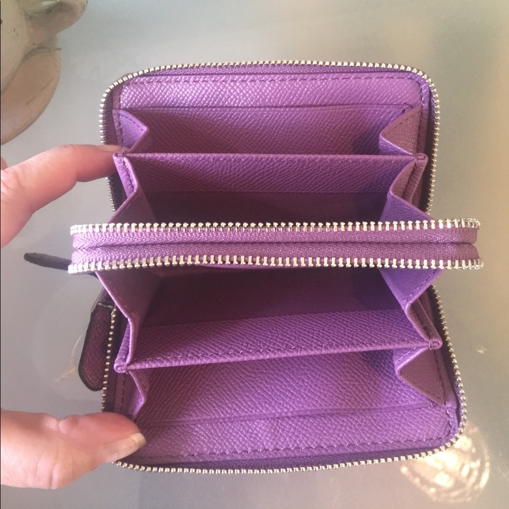 COACH double zippered coin wallet NWT