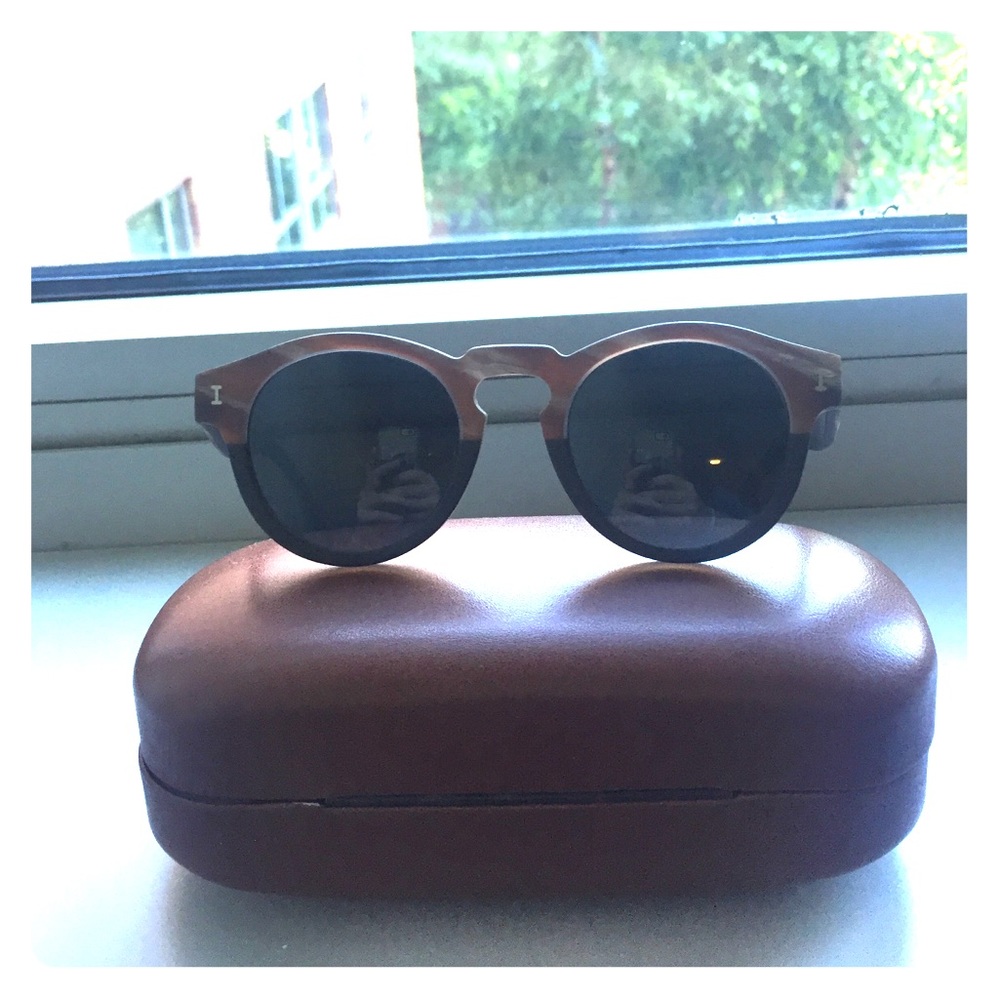 Brown Marbled Matte Illestevas Leonard Sunglasses